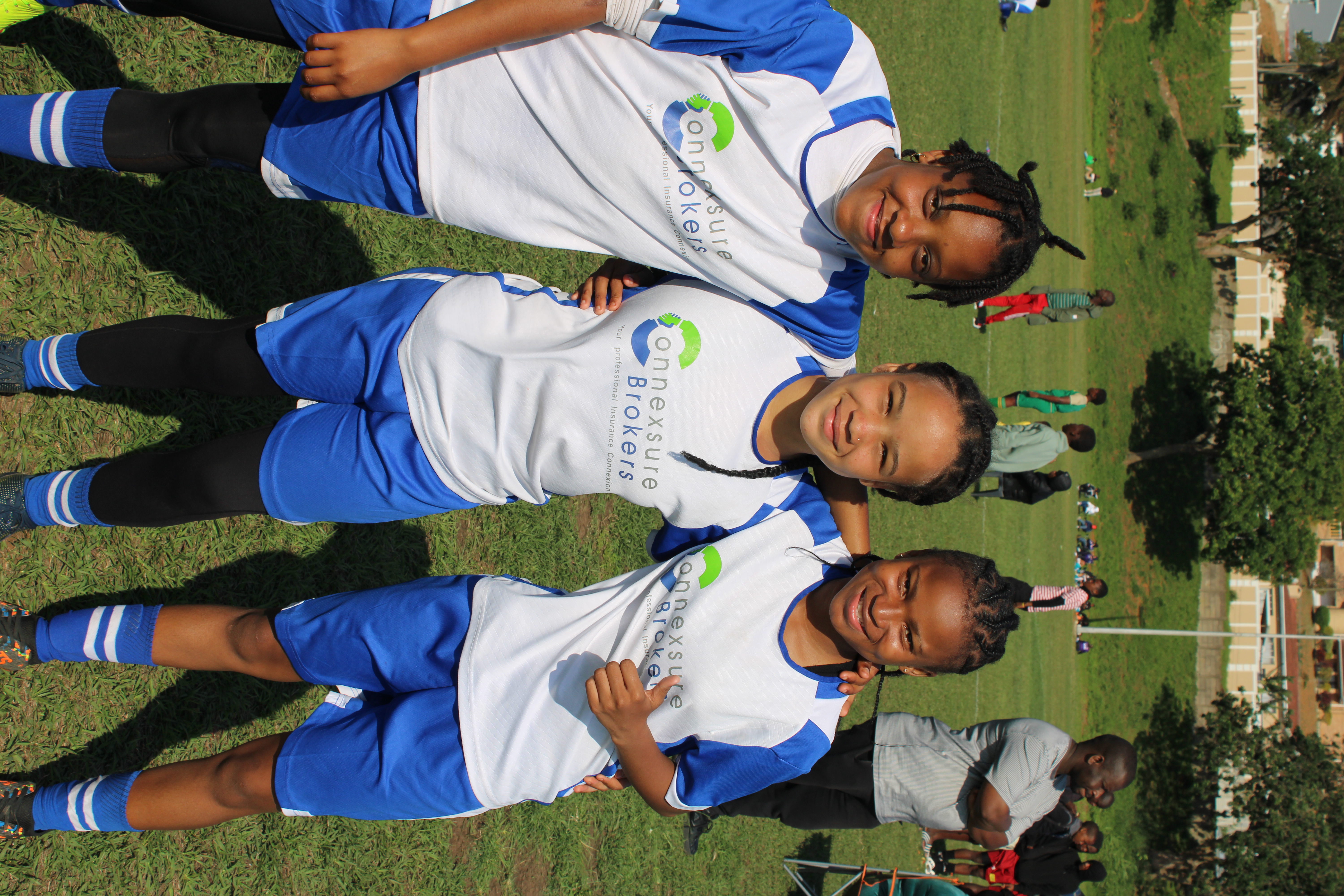 Children receiving stationery